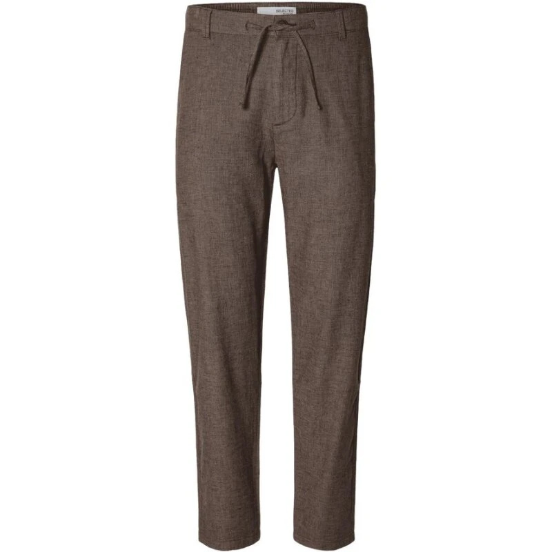 Selected Homme SLH172 Slim Tape Brody Linen Chino – Chocolate Torte