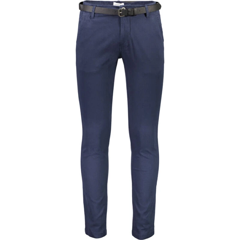 Lindbergh Chinos Slim Fit Dusty Blue m. bælte (Stretch)