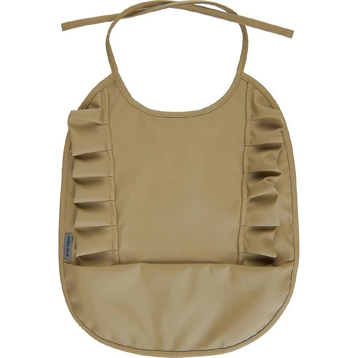 Mikk-Line Hagesmæk PU Olive Gray med flæser