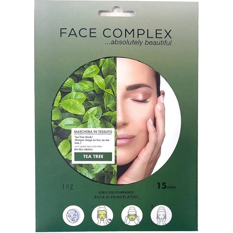 Face Complex Tea Tree Sheetmaske til fedtet hud