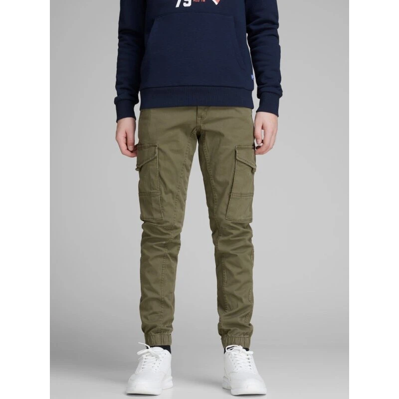 Jack & Jones Junior Paul Flake Slim Cargo Bukser - Sort