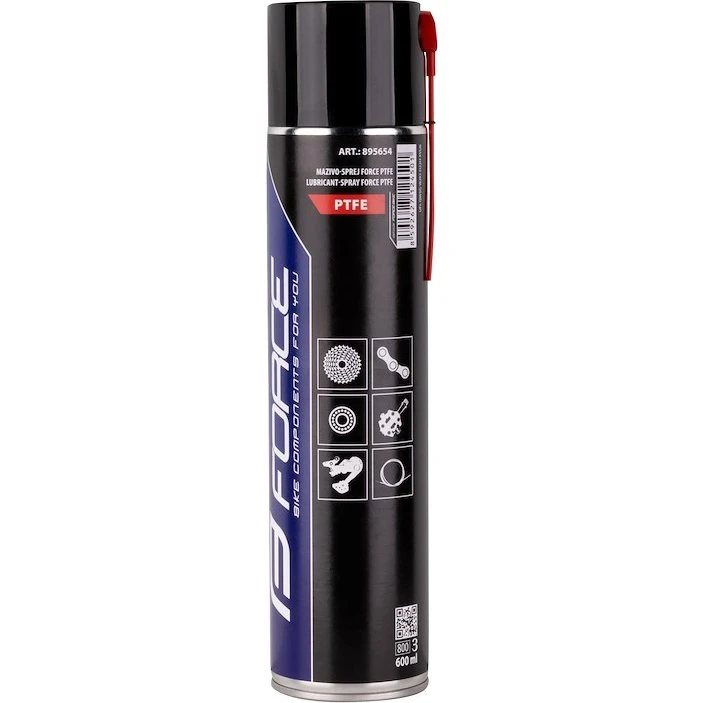 FORCE PTFE smøremiddel på spray til kæde og lejer, 600 ml