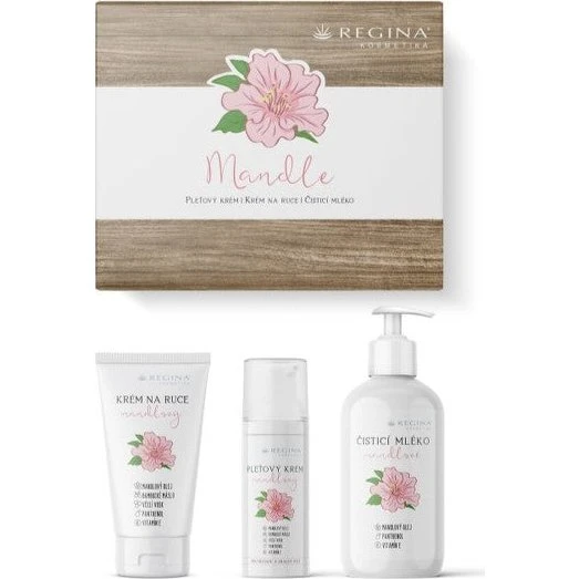 Regina Almond Gavepakke: Ansigtscreme, Rensemælk & Håndcreme