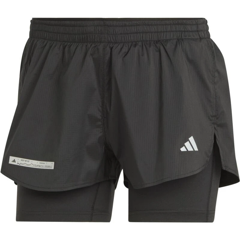 Adidas Ulti 2‑i‑1 løbeshorts dame, sort (L)