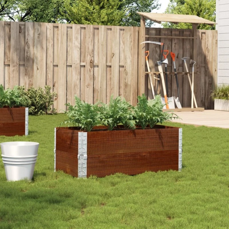 vidaXL plantekasse 100x50 cm i massivt fyrretræ, brun