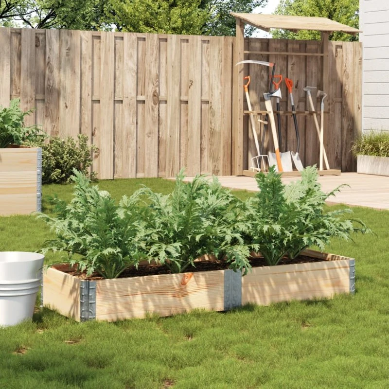 vidaXL plantekasse 150x50 cm i massivt fyrretræ