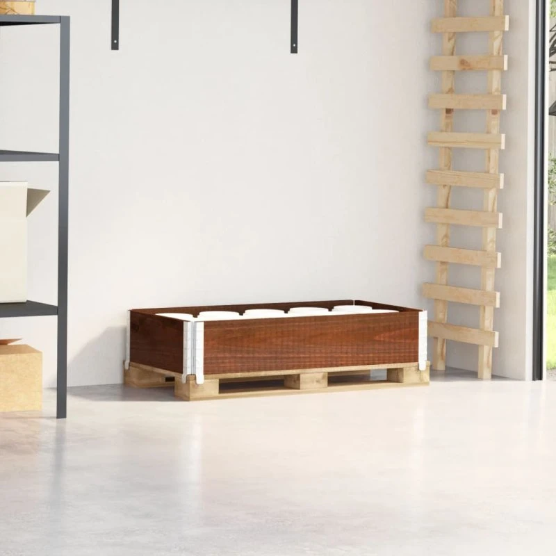 vidaXL palleramme 100x50 cm i massivt fyrretræ, brun