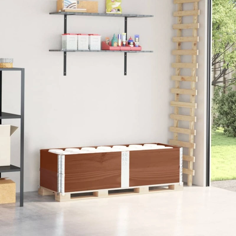 vidaXL pallerammer 2 stk. 150x50 cm i massivt fyrretræ, brun