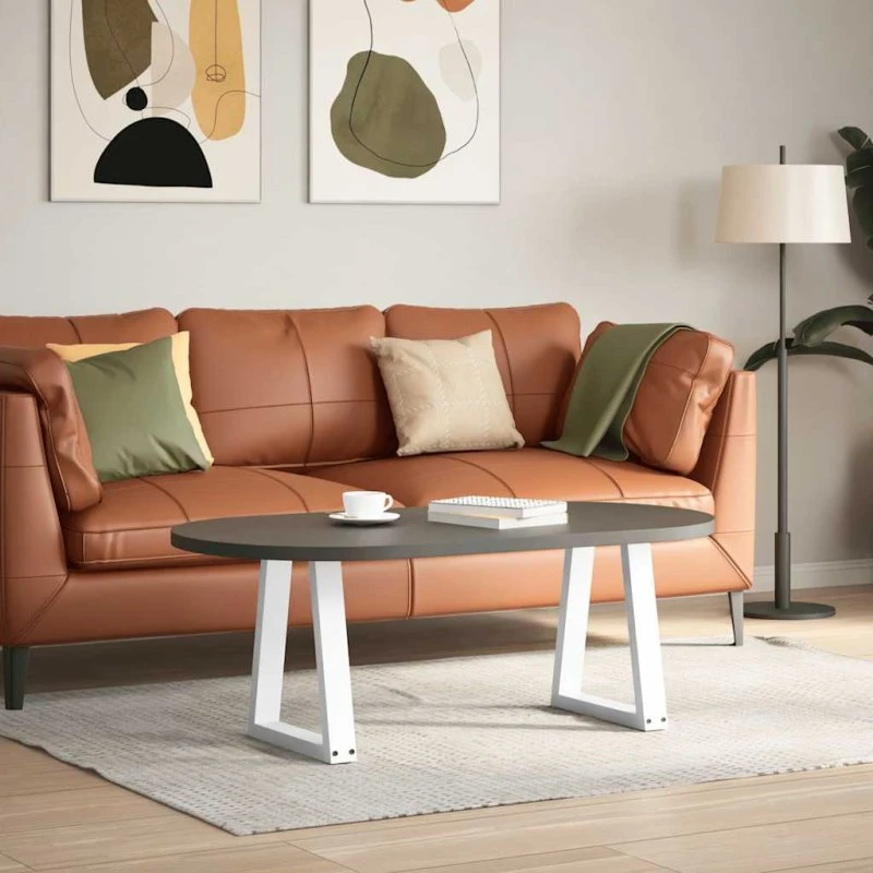 vidaXL sofabordsben V-formet, 2 stk., hvid, 38 x 42-43,3 cm