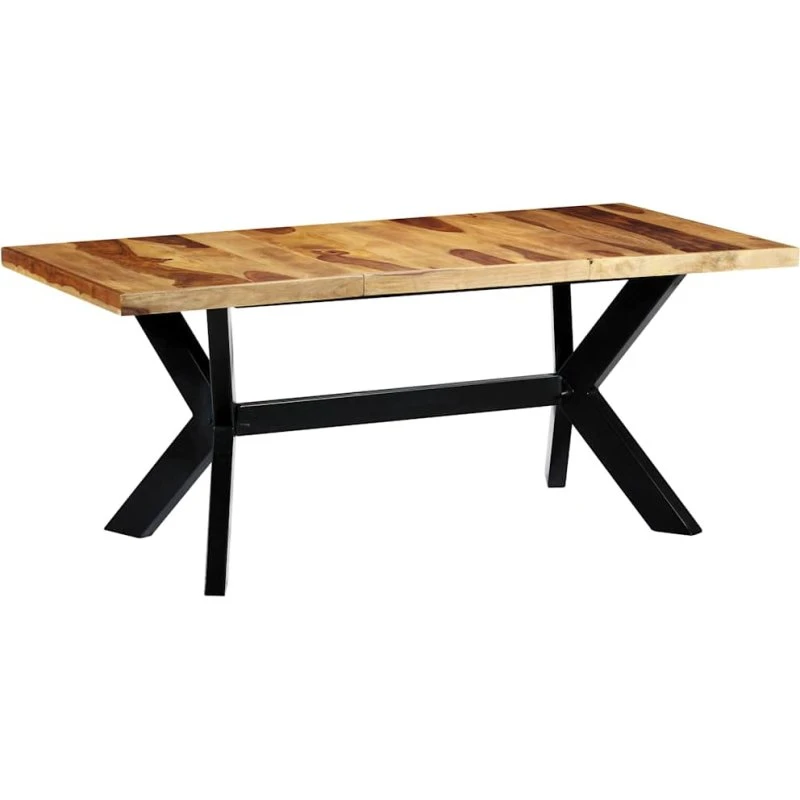 vidaXL spisebord i massivt akacietræ, 180 x 90 cm, industriel stil