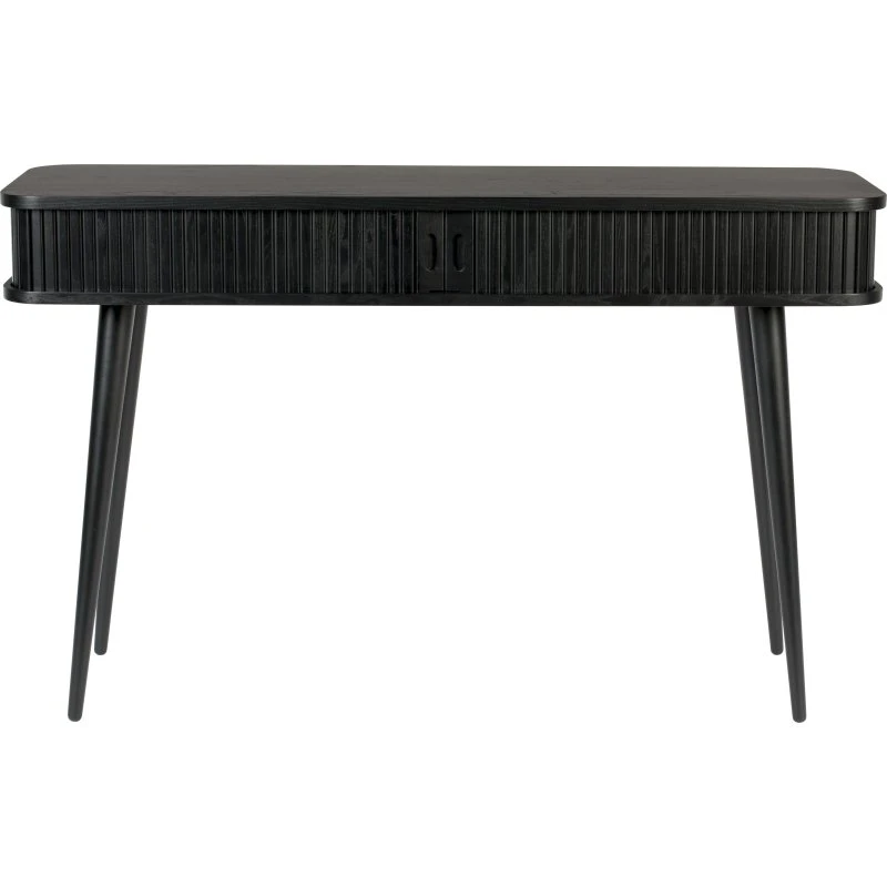 Zuiver Barbier konsolbord - Sort egetræsfinér med skydelåger (120x35)