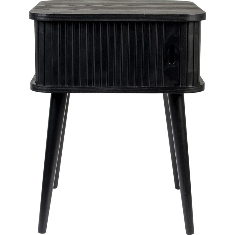 Zuiver Barbier sidebord/natbord i kulsort træ, 45x45x59 cm
