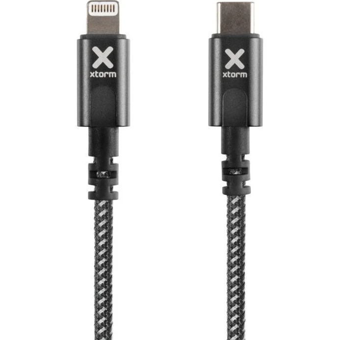 Premium USB-C til Lightning kabel, 1m, sort