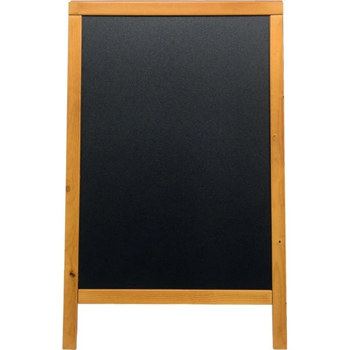 Securit Gadeskilt 85x55cm Sort med Fyrretræsramme