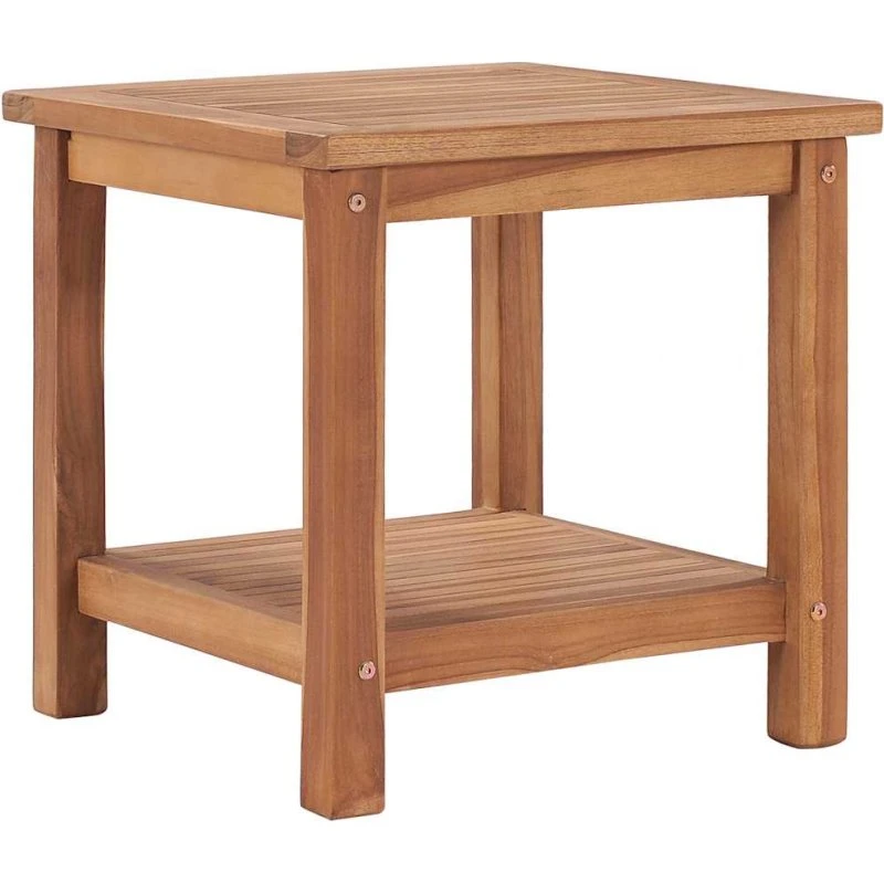 vidaXL sofabord i massivt teaktræ 45x45x45 cm