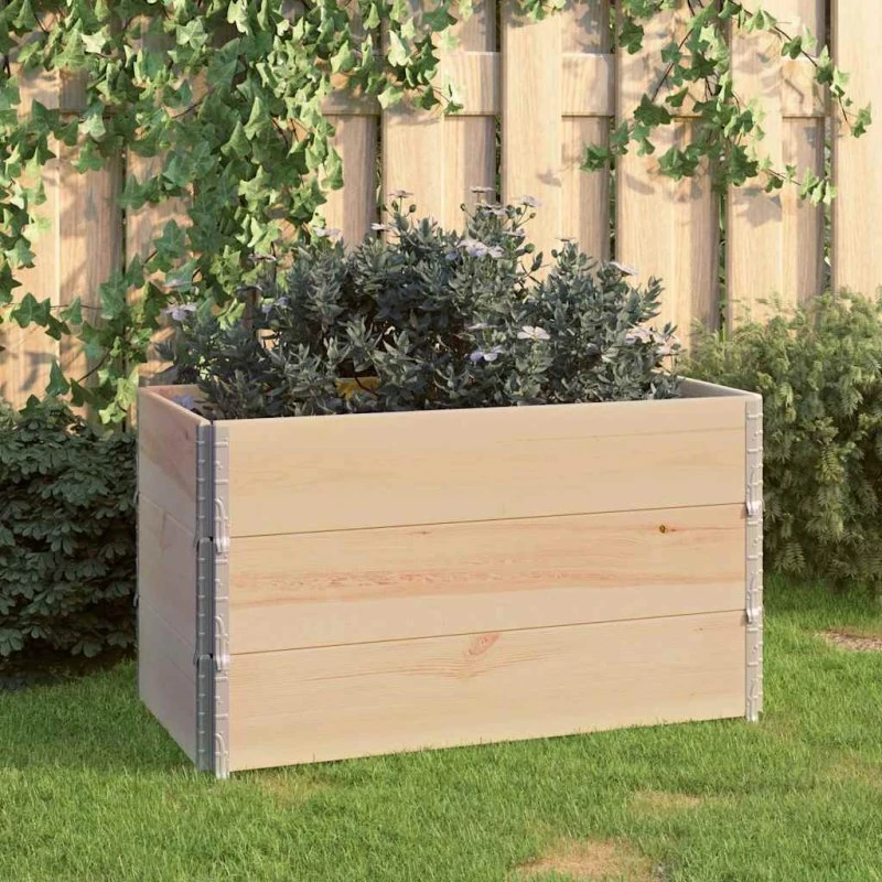 vidaXL højbed 3 stk. 50x100 cm i massivt fyrretræ