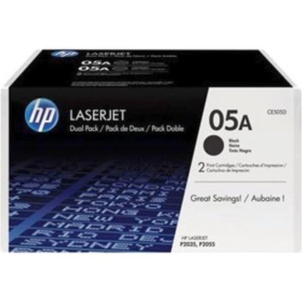 HP 05A Sort toner Twinpack (2 x 2.300 sider)