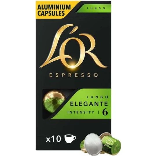 L'OR Espresso Lungo Elegante Kaffekapsler - 10 stk.