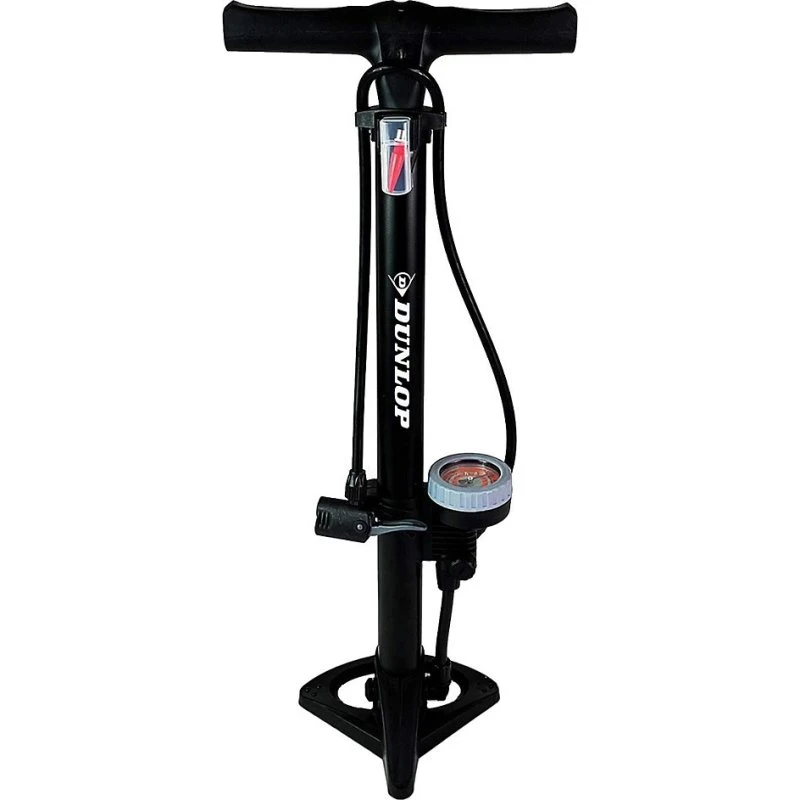 Dunlop Gulvpumpe med Manometer - 61cm - Sort