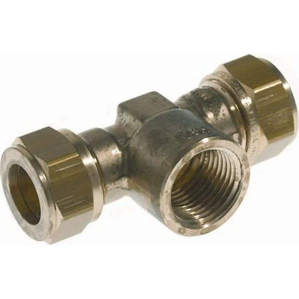 VSH Kompressions-tee med muffe 22 - 1/2'' - 22 mm