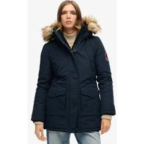 Superdry Everest Faux Fur Parka Nordic Chrome Navy M