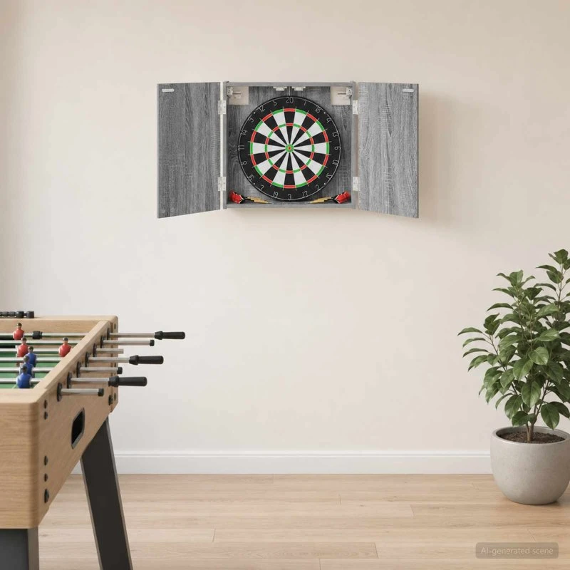 vidaXL Dartskab Grå Sonoma, 56 x 12 x 53,5 cm