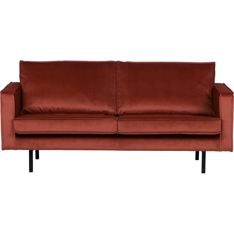 Woood Rodeo 2,5-personers sofa i kastanjebrun velour - 190 cm