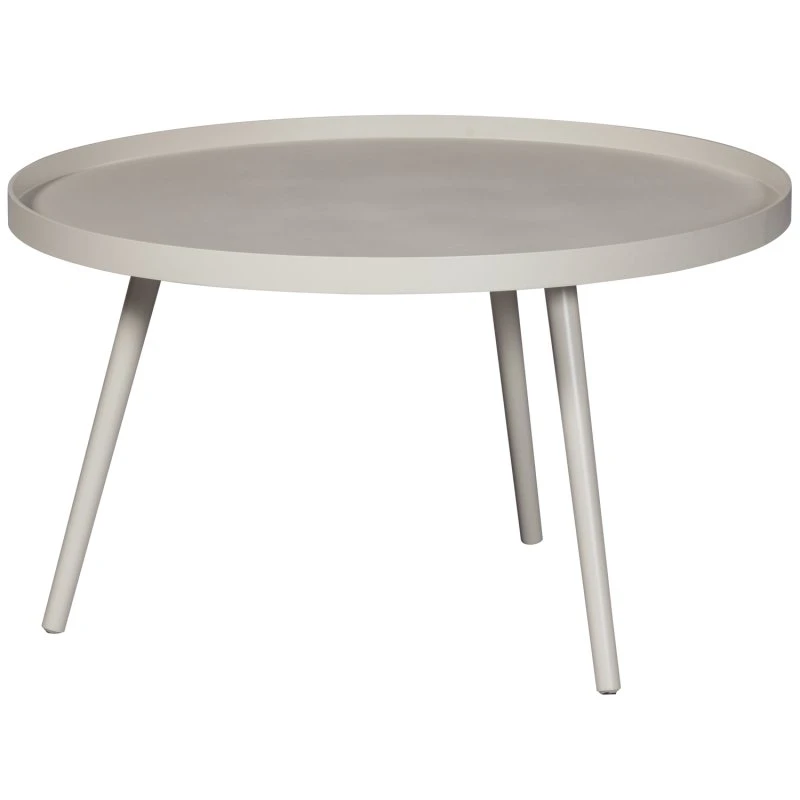 WOOOD Mesa sofabord rundt Ø78 cm sand MDF og fyrretræ