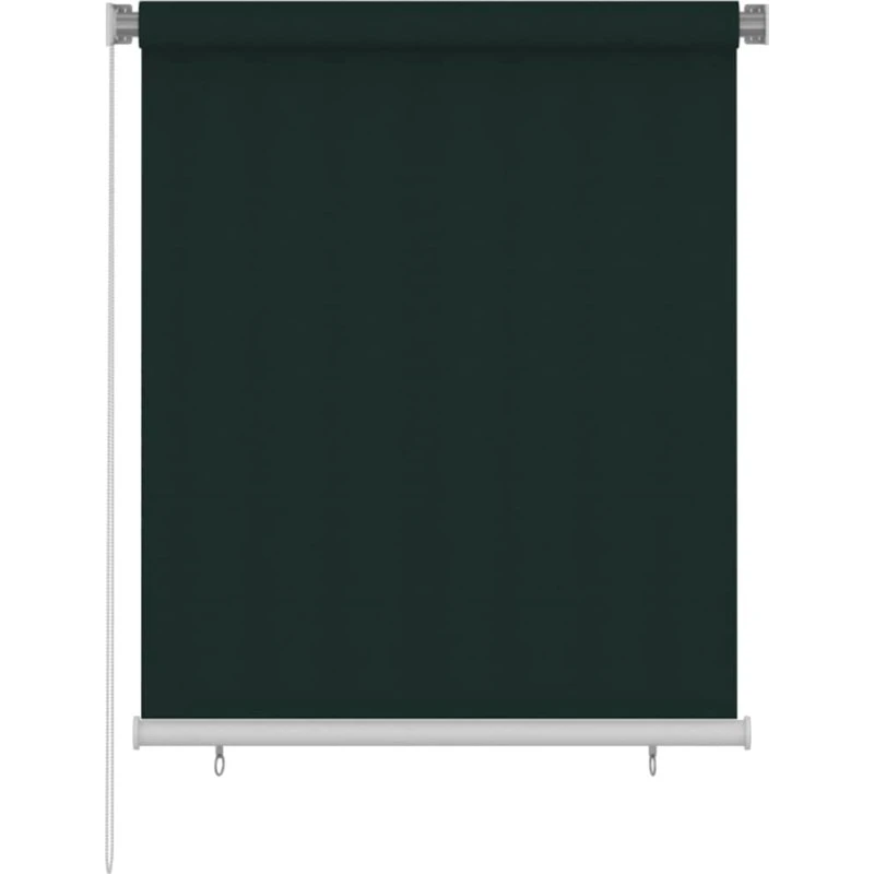 vidaXL udendørs rullegardin 125 x 140 cm HDPE mørkegrøn