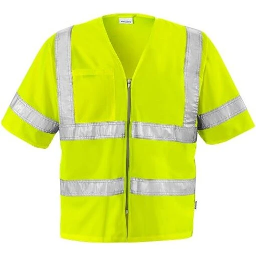 Fristads refleksvest 5023 Hi-Vis gul (Kl.3, flammehæmmende)