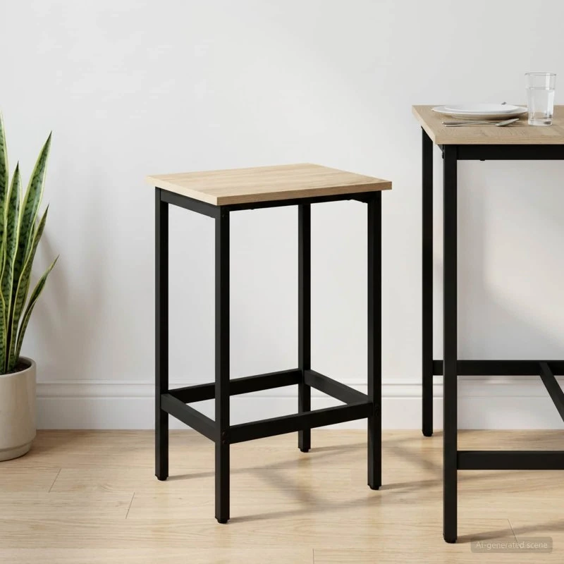 vidaXL Barbænk Sonoma-eg 40 x 32 x 64 cm