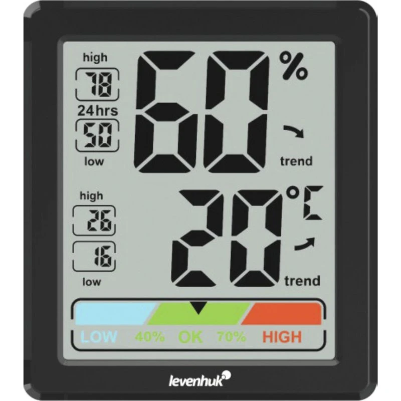 Levenhuk Wezzer BASE L20 Termohygrometer - Sort