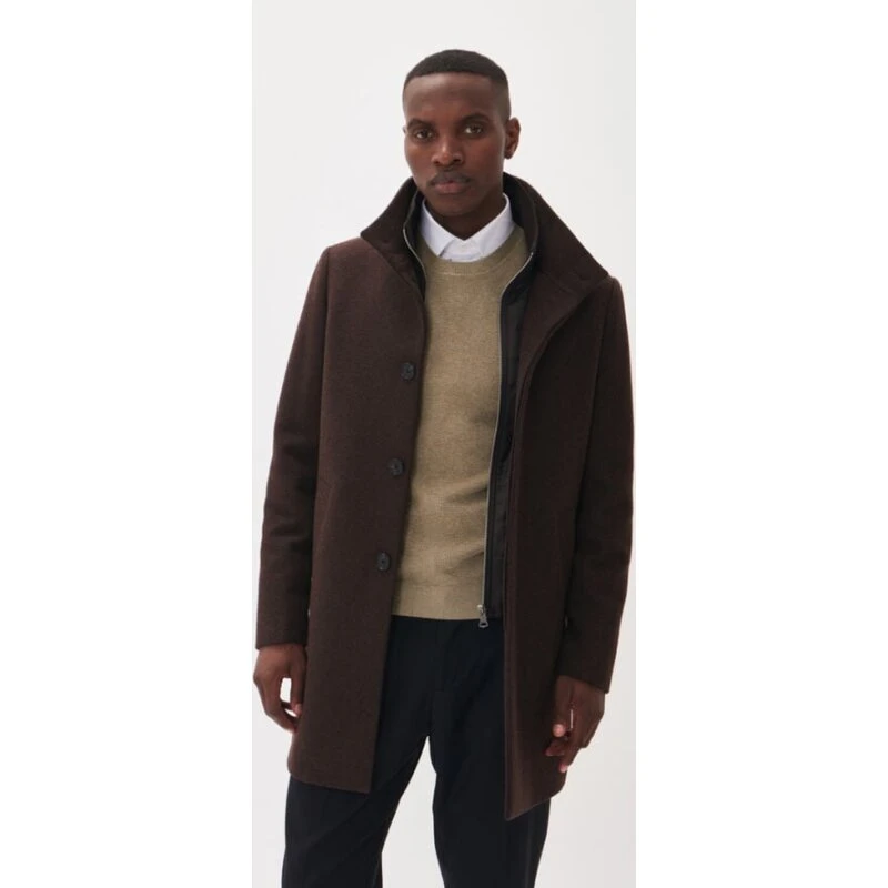 Matinique Harvey Uldfrakke - Walnut