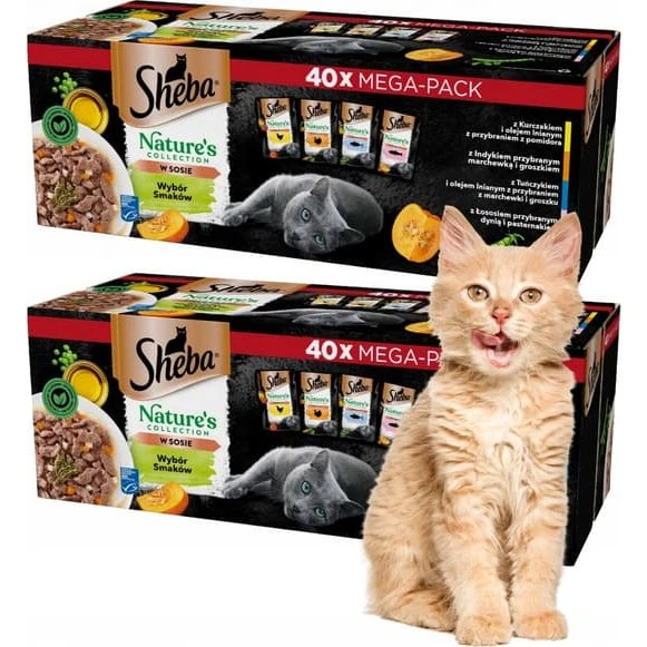 Sheba Nature's Collection vådfoder til katte, 40 x 85g mix