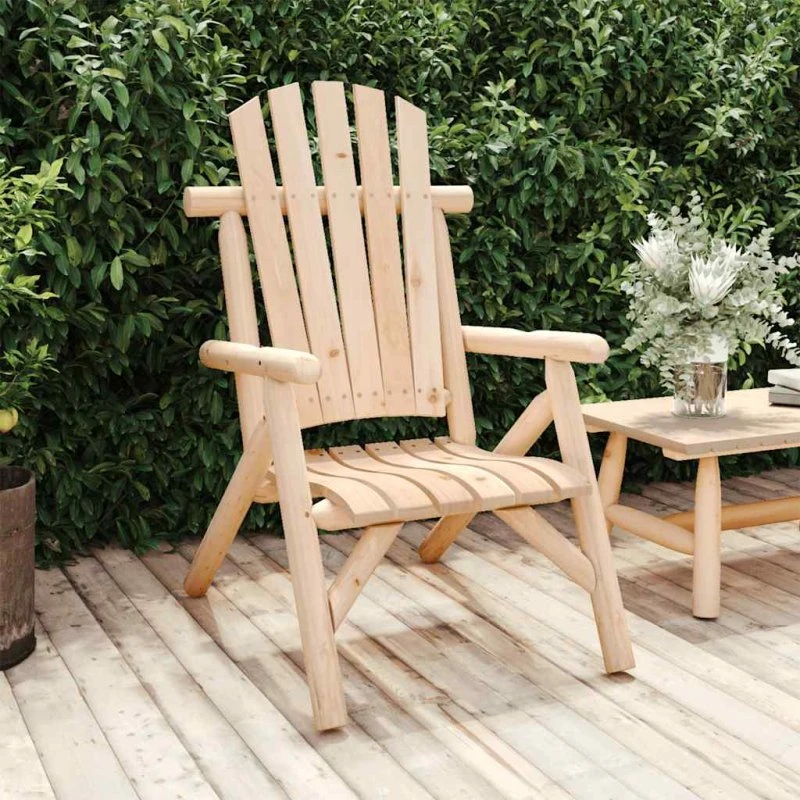 vidaXL Adirondack havestol i massivt grantræ, 68x68x103 cm