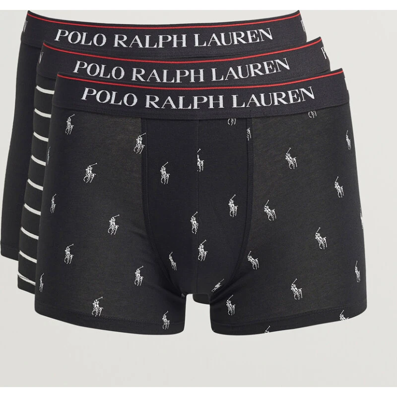 Ralph Lauren 3-pak Stretch Classic Trunks – Blå
