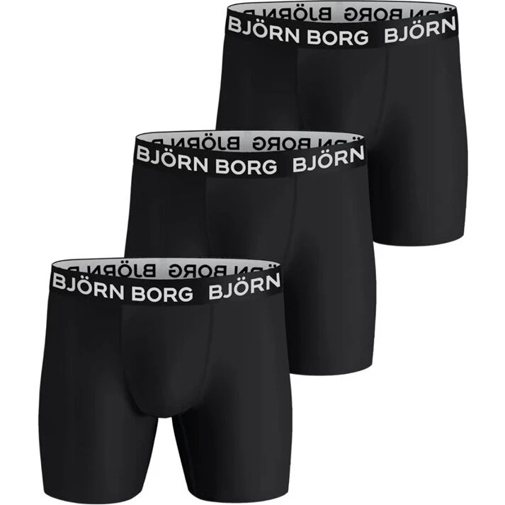 Björn Borg Performance Boxer 3-pak, Black/Navy