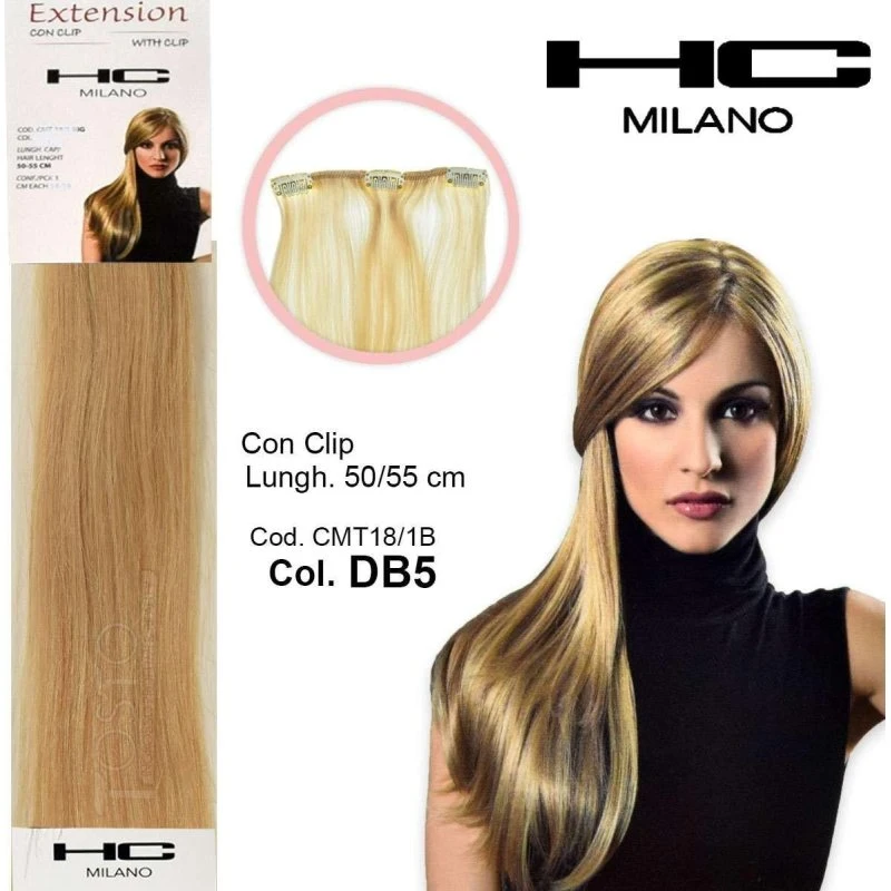 Hc Milano Extension 3 Clip No Remy 50cm - Farve DB5