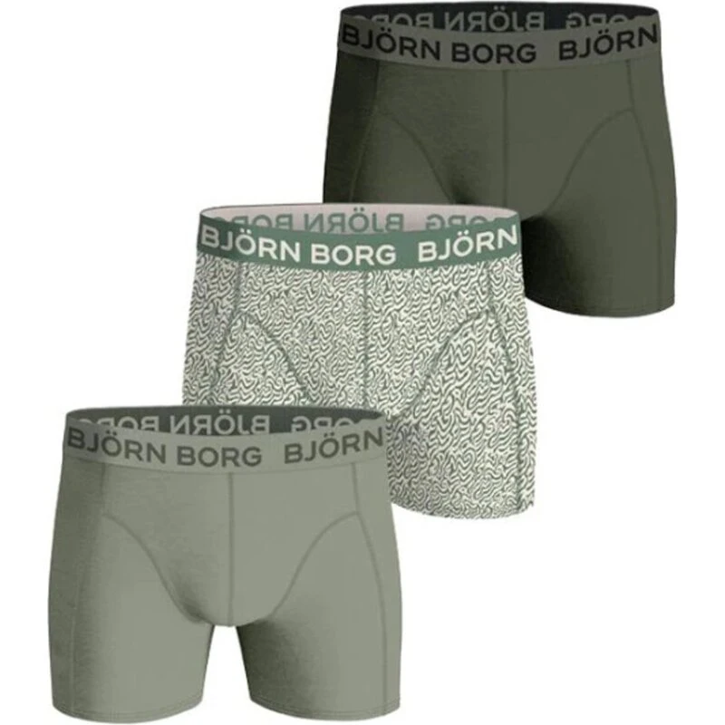 Björn Borg Cotton Stretch Boxer 3-pack - lyseblå/blå/navy