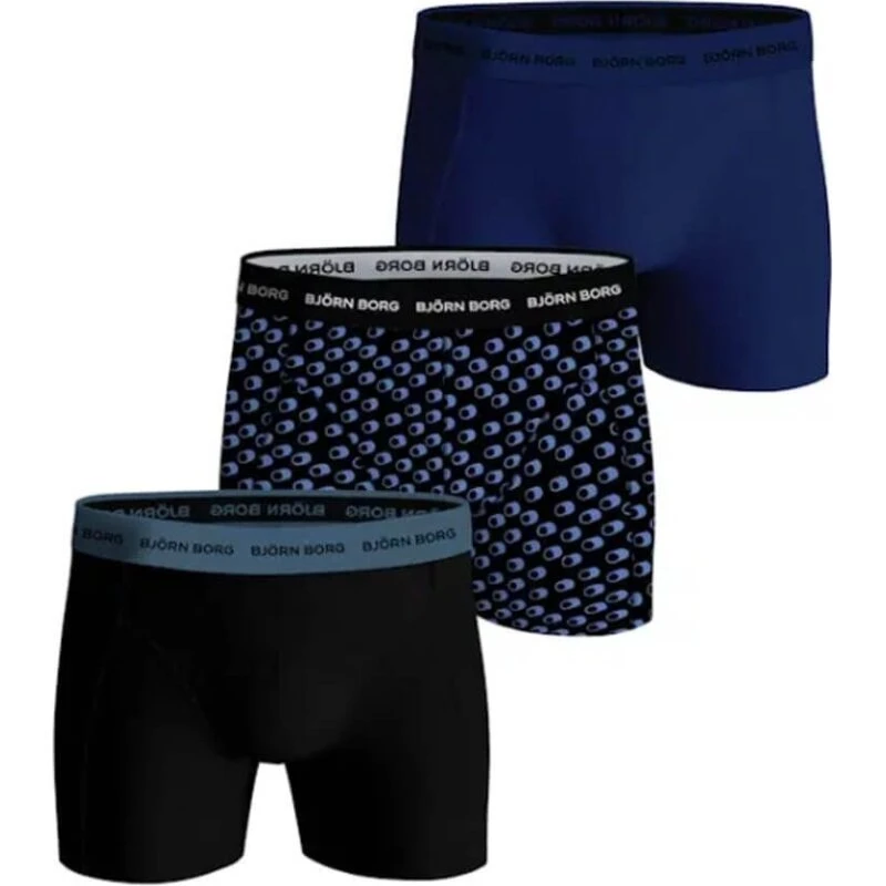 Björn Borg Cotton Stretch 3-pak boxershorts – Christmas/Green