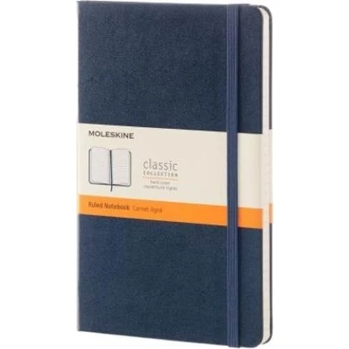 Moleskine Classic Notebook Large Blå - Linjeret Hardcover