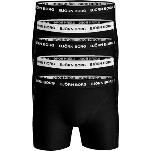 Björn Borg Boxers 5-pak Sort - Cotton Stretch