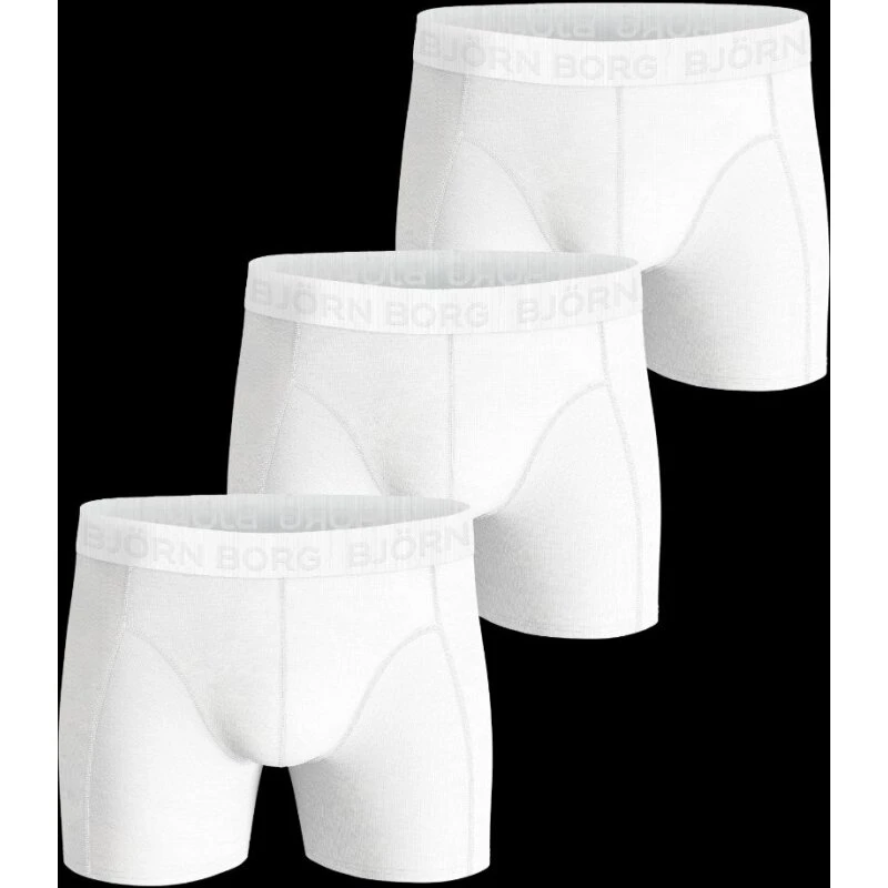 Björn Borg Cotton Stretch Boxers 3-pak, Hvid