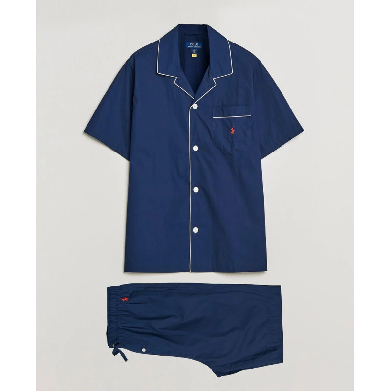 Polo Ralph Lauren Bomuld Short Pyjamasæt - Solid Navy