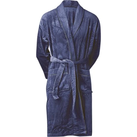 JBS Morgenkåbe i bomuld, blå - Str. S