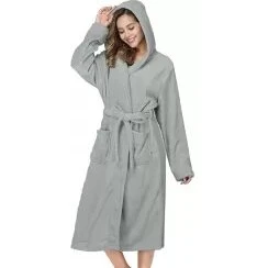 INF Badekåbe med hætte i ultrablød fleece