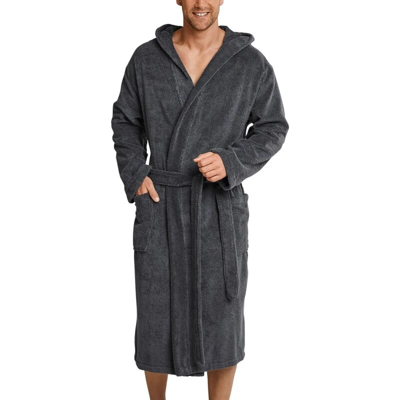 Schiesser Morgenkåbe, grå melange