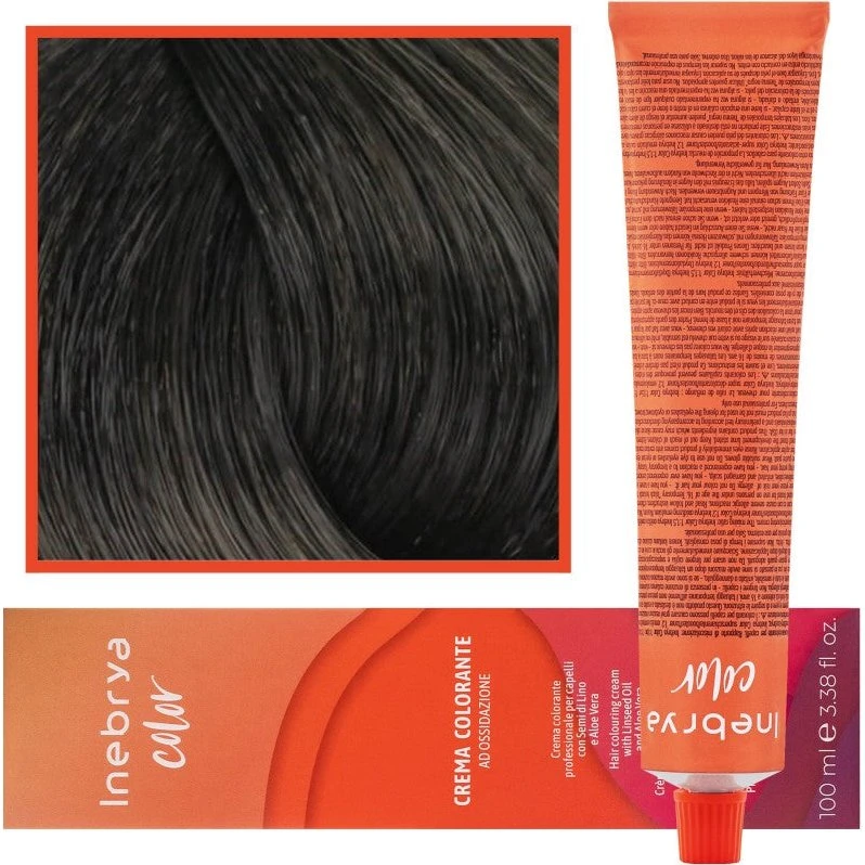 Inebrya Farvecreme 100 ml - Intens Askelys Brun