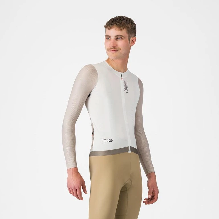 Castelli Corretto LS Cykeltrøje - Lange ærmer - Ivory/Clay/Black