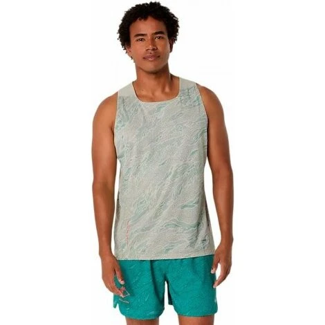 ASICS Fujitrail Singlet herre – grå/lysegrå (XL)